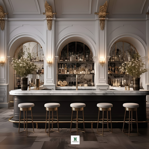 Silla de Bar Plegable y Ajustable de Aluminio Comercial Moderna para Hotel, Centro Comercial, Cafetería, Restaurante, Cocina, Comedor, Hogar, Bar, Sala de Estar - Product Image 3