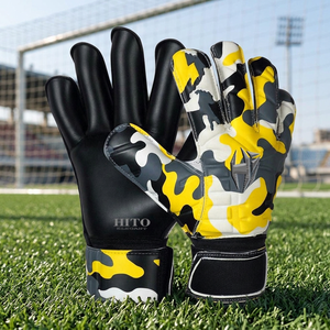 Gants de gardien de but de football professionnels, impression par sublimation sur le dos, contact en latex sur la paume, sangle élastique intégrée, nouveau design - Product Image 4