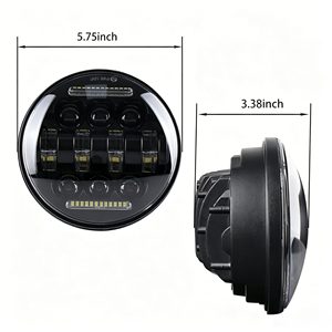 LELANPU Accessori per Moto Street Glide, Fari a LED per Harley Davidson, <span class=keywords><strong>Royal</strong></span> <span class=keywords><strong>Enfield</strong></span>, Roadking, Springer - Product Image 2