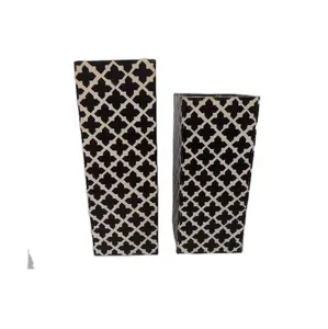 Haute Qualité Moderne Table Vase À La Main Résine Mosaïque Fleur Vase avec Motifs Fer Matériel Prix De Gros - Product Image 1