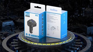 R 1 Carregador de carro portátil com 3.1A Dual USB PD C para <span class=keywords><strong>Bluetooth</strong></span> 5.0 MP3 <span class=keywords><strong>Player</strong></span> Receptor FM e Transmissor para Telemóveis - Product Image 4