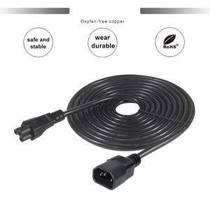 <span class=keywords><strong>สาย</strong></span>ไฟสีดำแบบ C5 Clover Leaf พร้อมหัวต่อ C14 <span class=keywords><strong>สาย</strong></span>ต่อขยาย C5 เป็น C14 - Product Image 6