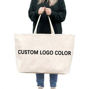 Low MOQ Organic Cotton Canvas Tote <b>Bag</b> Eco-Friendly <b>Extra</b> Heavy-Weight Reusable Grocery Shopping <b>Bag</b> with Custom Logo - Product Image 5