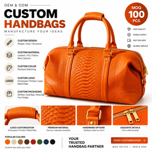 Vintage <b>Men</b>’s Embossed Crocodile Print Duffle <b>Bag</b> Large Capacity Weekender <b>Travel</b> Carry On <b>Bag</b> Custom OEM ODM - Product Image 1