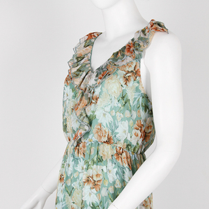 2021 nueva moda Sexy <span class=keywords><strong>sin</strong></span> espalda impresión floral vestido largo dama elegante mujeres ropa casual vestido <span class=keywords><strong>de</strong></span> - Product Image 2