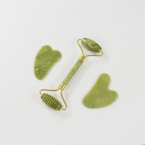 Xiuyan Weißer Nephrit-Massageroller, Gesichts-Jade-Stein, Maßgefertigter Roller, Gua Sha Set - Product Image 6