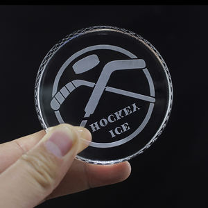 Individuell Bedruckter Glas-Hockey-Puck Lasergravierter Kristall-Hockey-Briefbeschwerer für Sport-Souvenirs - Product Image 6