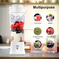 Draagbare elektrische blender mini-sapcentrifuge smoothie voor camper fitness kantoor reizen - 6-blads USB waterdichte beker met 4000mAh batterij