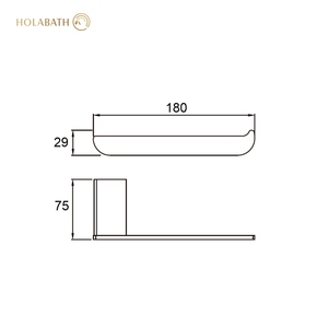 <span class=keywords><strong>Porte</strong></span>-<span class=keywords><strong>papier</strong></span> moderne en acier inoxydable 304 noir mat pour décoration de la maison - Product Image 4