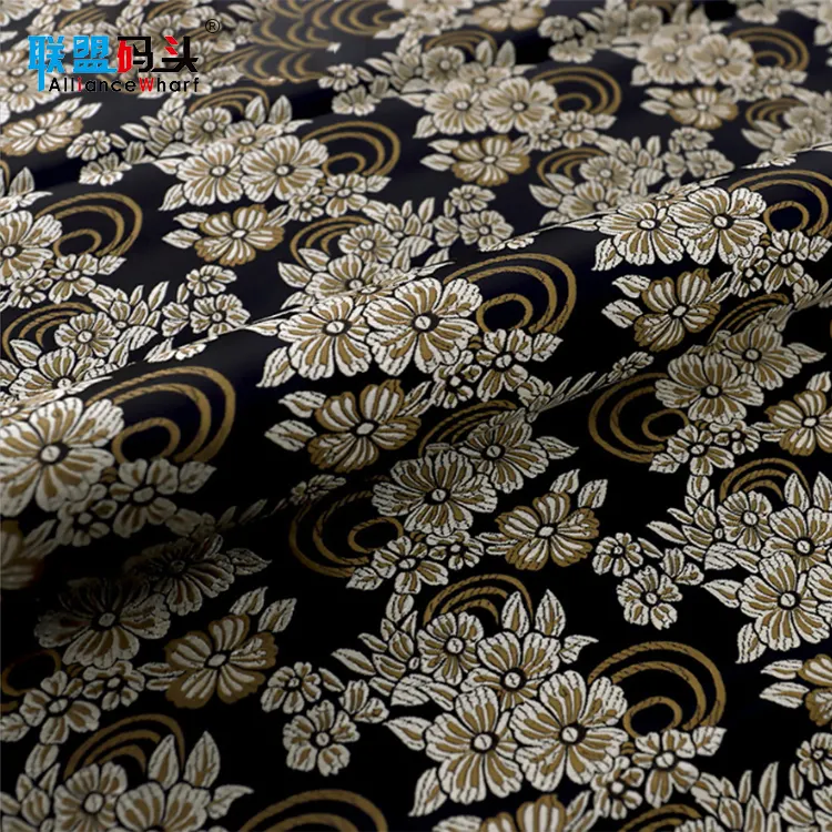 High Density Nylon Brocade Satin Cloth Material Jacquard Chinese Style Children's Cheongsam Women Sachet Fabric