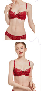 Hot Lace Mesh See Through Underwear <b>Sexy</b> 2 Pcs Ultra-thin Push up Lingerie <b>Set</b> for Women - Product Image 6