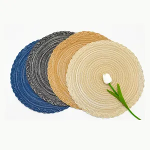 Yuanda Wohndekor PP-Platzmatte Farbe gewebte Platzmatte Esstisch runde Matte