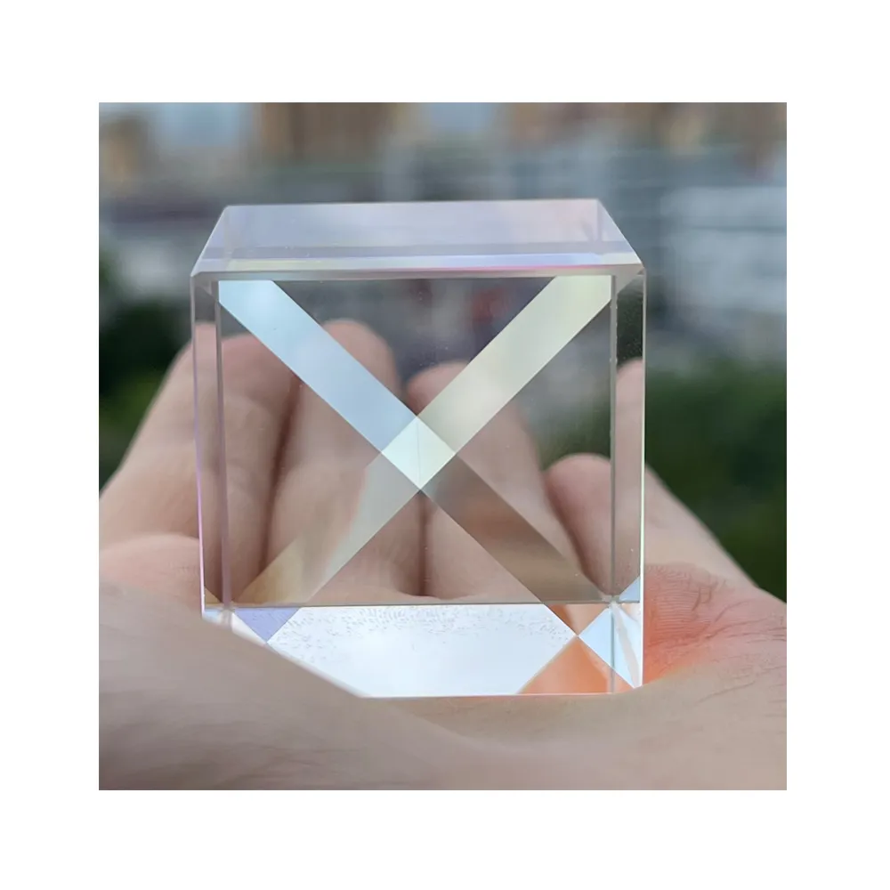 Cross Dichroic Cube Combiner Splitter X Cube Lăng Kính Quang Học