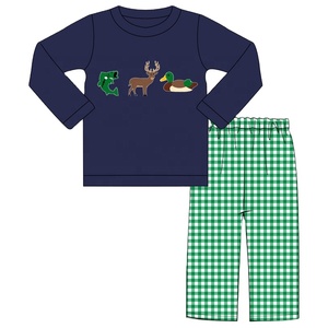 Proveedor Gold: Pelele de Algodón Azul Marino con Estampado de Pato y Ciervo para Bebé Niño - Product Image 5