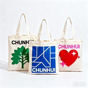 Tùy Chỉnh Rắn Vải Mua Sắm Tote Túi Hình Học Màu Vai Đồng Bằng Thiết Kế Tái Sử Dụng Hàng Ngày Sử Dụng Quà Tặng Cá Nhân Logo - Product Image 5