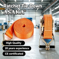 Sangle de fixation robuste de qualité industrielle pour conteneur logistique, sangles à cliquet 5T