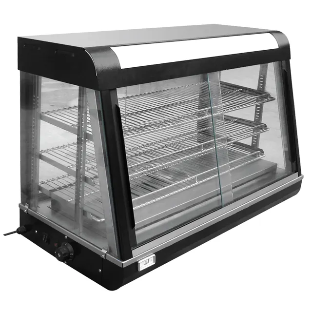 गर्म बिक्री रेस्तरां रसोई उपकरण इलेक्ट्रिक घुमावदार गिलास वार्मिंग शोकेस/गरम भोजन प्रदर्शन BN-1200.R