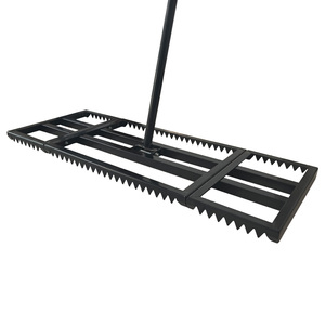 Râteau de nivellement de pelouse VERTAK 2 en 1 à double usage avec côté dentelé, détachable et taille de tête réglable, râteau de nivellement de jardin - Product Image 5