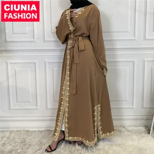 Abaya musulmane pour femmes, vêtements islamiques, Kimono, Nida, dubaï, vente en gros, collection 1893