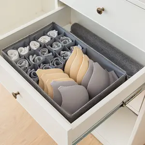 Bra Socks Underwear Organizer Foldable Closet Soft Drawer Divider Bins Organizers for Underwear Ties baby products Lingerie