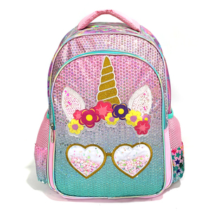 Mode enfants <span class=keywords><strong>imprimer</strong></span> mignon licorne sac enfants sac à dos et boîte à lunch ensembles sac d'école pour les filles - Product Image 2