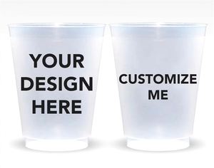 Vasos de Plástico Personalizados Reutilizables, Resistentes a los Golpes, Esmerilados, para Estadios, Bodas, Recepciones, Bares y Regalos de Inauguración de Casa con Iniciales - Product Image 3