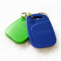 Porte-clés RFID 13,56 MHz 1k étanche en ABS pour contrôle d'accès, puce TK4100 125 kHz sans contact, format carré