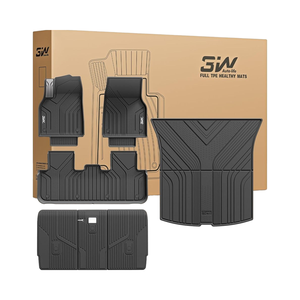 แผ่นรองพื้นรถยนต์ 3W 2025 2026 สำหรับรถยนต์เทสล่า รุ่น Y จูนิเปอร์ แบบกันทุกสภาพอากาศ ผลิตจากวัสดุ TPE กันลื่น พร้อมแผ่นรองท้ายรถและแผ่นรองพนักพิงหลัง - Product Image 1