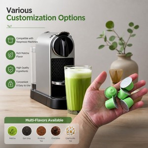 Premium Organic Matcha <b>Coffee</b> Pods Ceremonial Grade Support Custom Packaging Private Label <b>Green</b> Tea Capsules Wholesale - Product Image 1