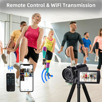 Caméscope numérique professionnel 4K CMOS en gros avec carte SD, écran tactile 3,0 pouces, grand angle 120°, zoom <10x et Wi-Fi pour l'enregistrement