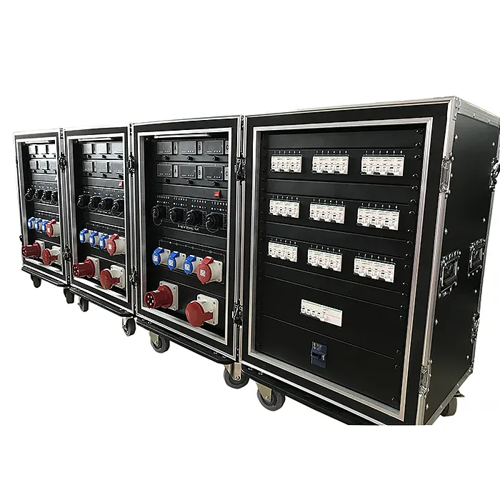 3 phase 5 wires 3 mian input & output waterproof CEE electrical switchboard power supply box stage power distributor