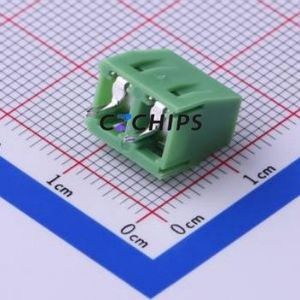 KF127-5.08-2P Screw Terminal Block Through hole Component (THT),P=5.08mm Connector 1x2P 5.08mm Green Through Hole - Product Image 2