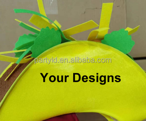 Adultos Cinco De Mayo Diademas Pizza <span class=keywords><strong>Comida</strong></span> Mexicana Fiesta Español Disfraz De Halloween Gorra para Graduación y Acción De Gracias - Product Image 2