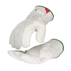 Gants de travail en cuir XL robustes Gants de sécurité pour le soudage avec fonctions anti-coupure et antidérapantes Protection pour les travaux de construction - Product Image 1