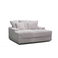 Sofá Cama Individual y de Dos Plazas de Pana Gruesa a Rayas, Suave, en Colores Negro, Gris y Blanco, para Sala de Estar, Disponible en Nuestros Concesionarios en EE. UU.