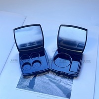Kit de pinceaux correcteur et de contouring transfrontalier personnalisé, emballage divisé en plastique ABS, capacité 4g/3g, fard à paupières à quatre compartiments