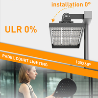 Éclairage de terrain de sport au design révolutionnaire, garantie 5 ans, 190LM/W, éclairage de terrain de padel, étanche IP66, IK10, éclairage sportif