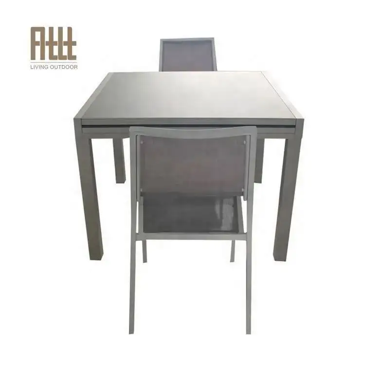 Table à manger de luxe Mobilier de jardin en aluminium Mobilier d'extérieur en aluminium Chaise en fonte d'aluminium