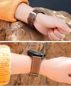 Cinturino per Orologio in Vera Pelle Cucito 18mm 20mm 22mm per <span class=keywords><strong>Huawei</strong></span> GT5 GT4 <span class=keywords><strong>GT3</strong></span> Pro Samsung Galaxy Watch, Cinturino con Fibbia a Perno per Uso Quotidiano - Product Image 6