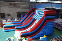 Structure gonflable Ninja commerciale avec mur d'escalade, toboggan et parcours d'obstacles pour enfants, pour parcs d'attractions intérieurs et extérieurs