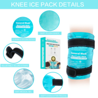Packs de glace pour soulager la douleur au genou CE ISO Soulagement réutilisable Manchon de compression froide Gel Pack Manchons de glace pour le genou Enveloppement