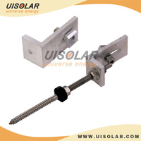 Kit Braket Atap Seng L-Foot Aluminium Stainless Steel Anodized UISOLAR untuk Pemasangan Panel PV di Atap Aspal