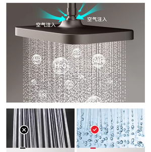 Giá rẻ súng màu Xám nóng lạnh treo tường phòng tắm vòi hoa sen vòi mưa mưa bồn tắm Mixer piano đen vuông vòi hoa sen Hệ thống thiết lập - Product Image 6