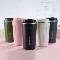 Taza Térmica de Acero Inoxidable con Diseño Moderno, Ecológica, a Batería, con Sensor LED de Temperatura Digital y a Prueba de Fugas