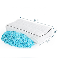 Oreiller pour les genoux en mousse à mémoire déchiquetée OEM d'usine BSCI avec gel de refroidissement pour dormeurs latéraux repose-jambes et soulagement de la douleur sciatique endormie