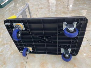 200kg nền tảng gấp xe đẩy bốn-lưu trữ Bánh xe nhựa công nghiệp tay giỏ hàng cho ngành công nghiệp kho - Product Image 3
