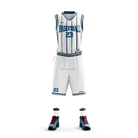 Akilex kostum putih seragam basket 100% poliester celana pendek latihan Oem Sercive sublimasi seragam basket