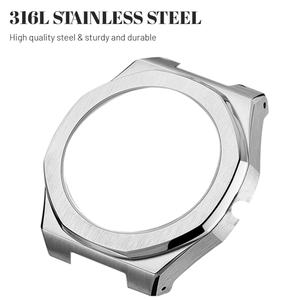 Boîtier de montre OEM en acier inoxydable de 20 mm avec bracelet en silicone étanche, bracelet en fluorocarbone, bracelets de montre à quartz et mécaniques - Product Image 4