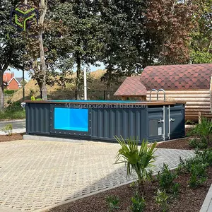 Casa mágica de 20 pies y 40 pies, contenedor prefabricado para piscina