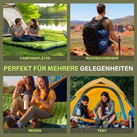 Matelas de camping gonflable en TPU avec gonflage à la main, tapis de couchage portable pour la randonnée en extérieur, le camping et la sieste au bureau